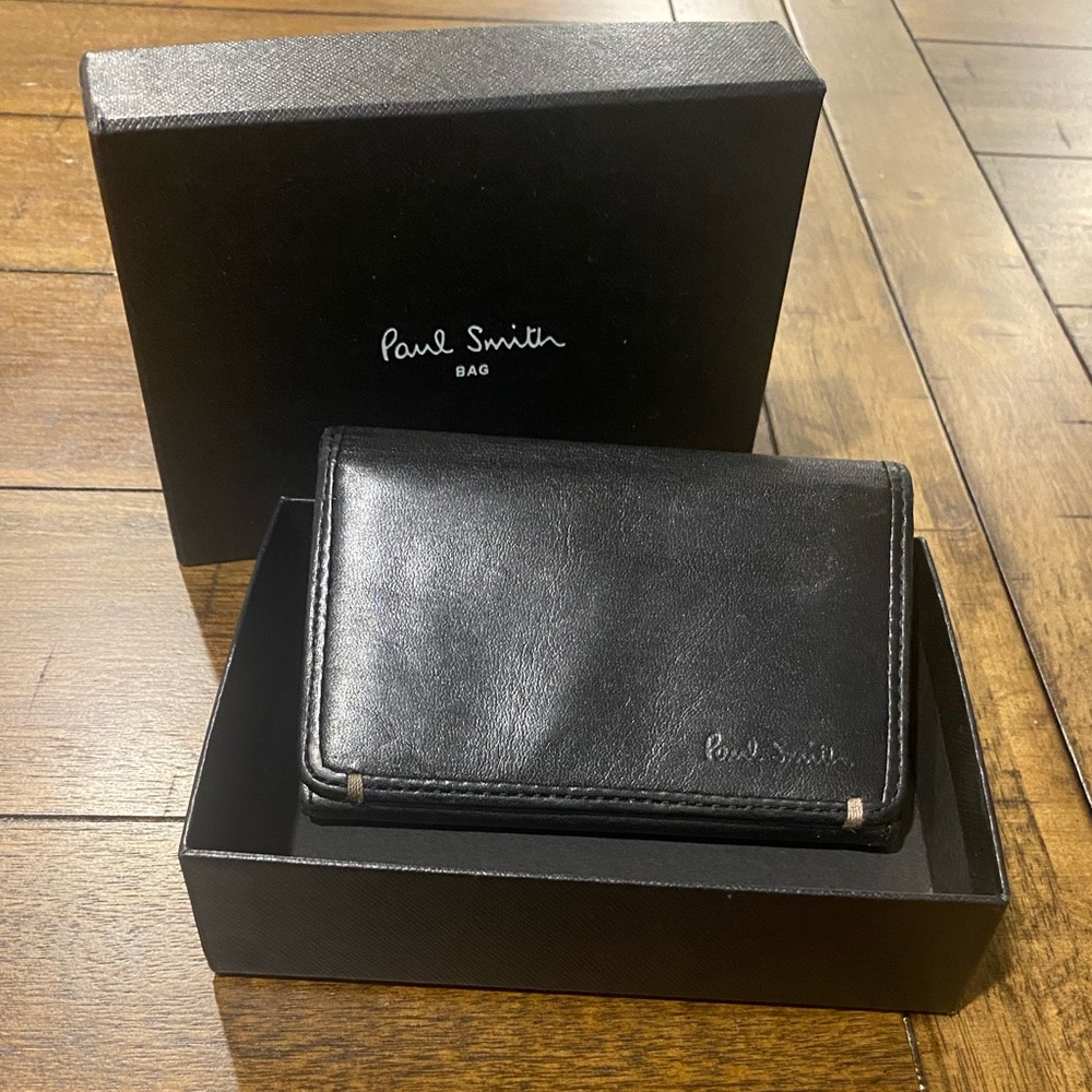 Paul Smith EUC Black Leather Card Holder